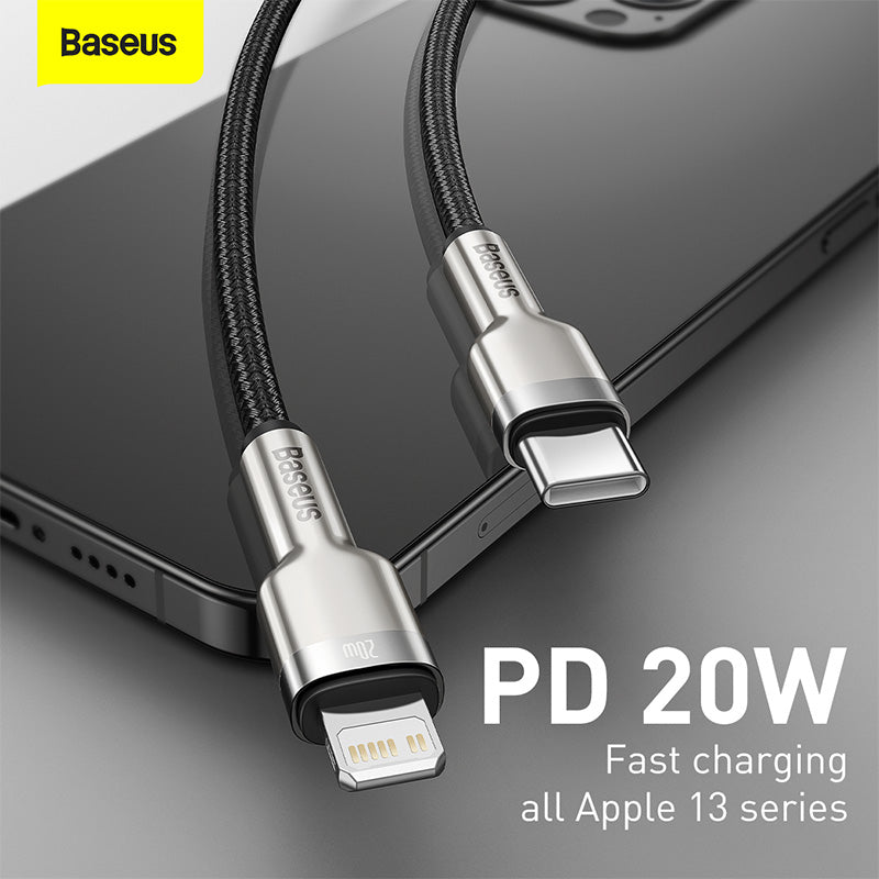 Baseus Cafule Series Metal Type-C to Lightning 20W Data Charging Cable