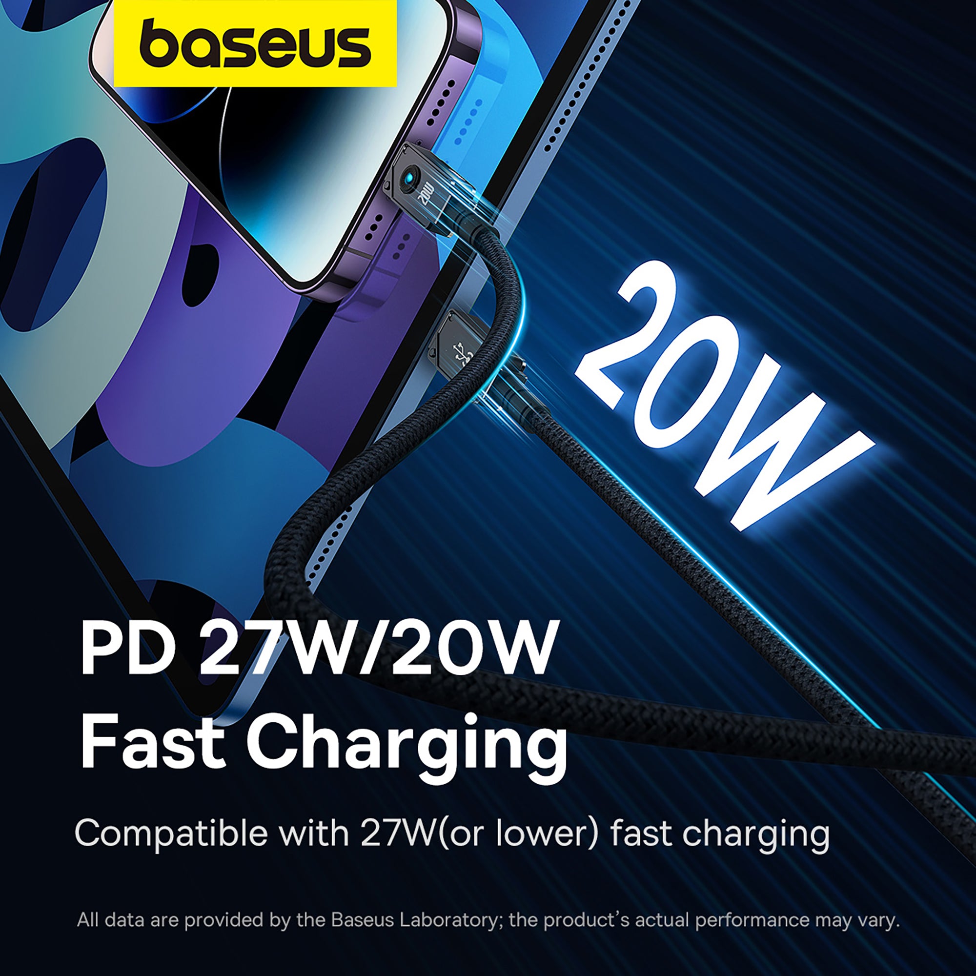 Baseus Unbreakable Series Fast Charging Data Cable Type-C to iP 20W 1m Cluster Black