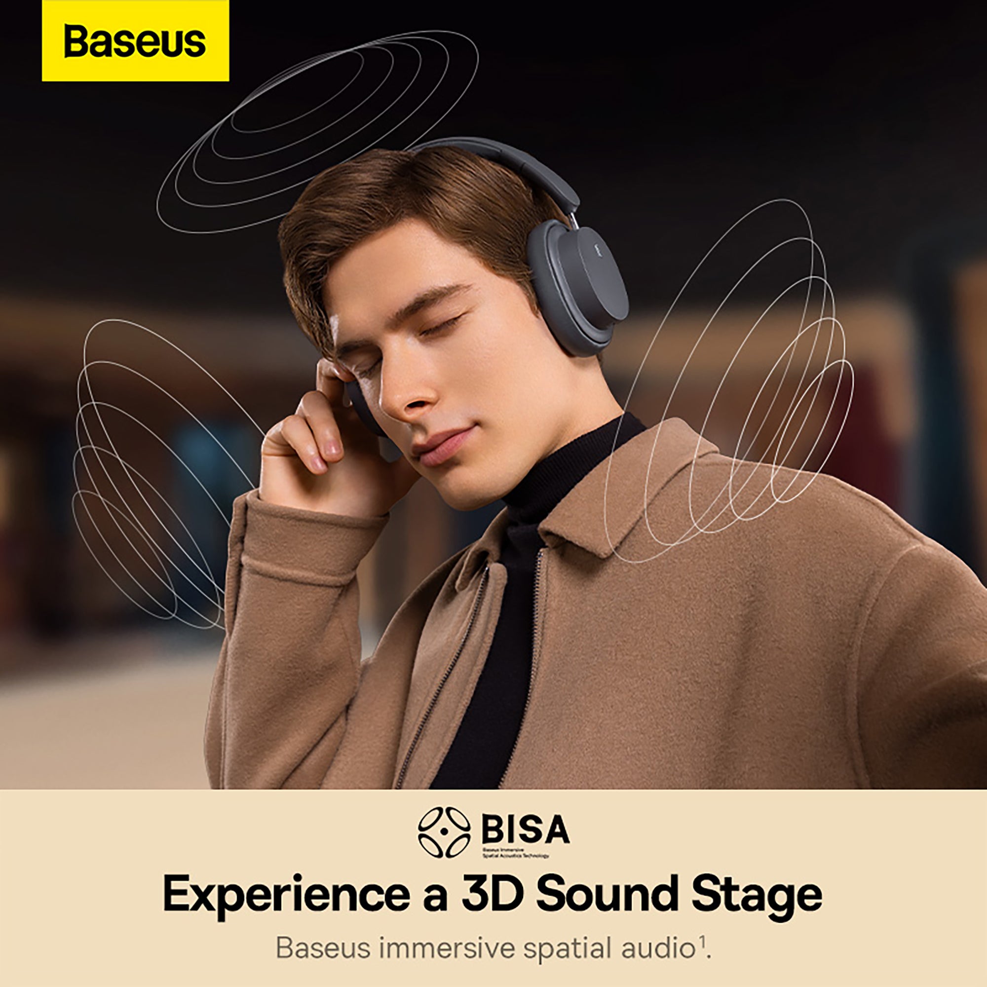 Baseus Bowie D05 Wireless Headphones - Cluster Black
