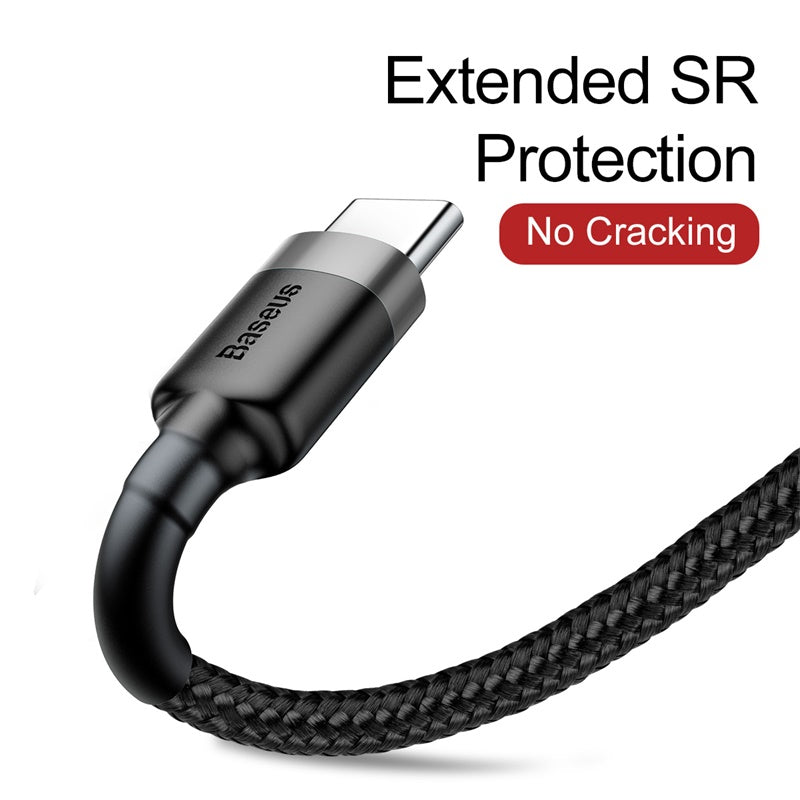 Baseus Cafule Series Fast Charging and Data Cable USB to Type C 2A 2M Gray