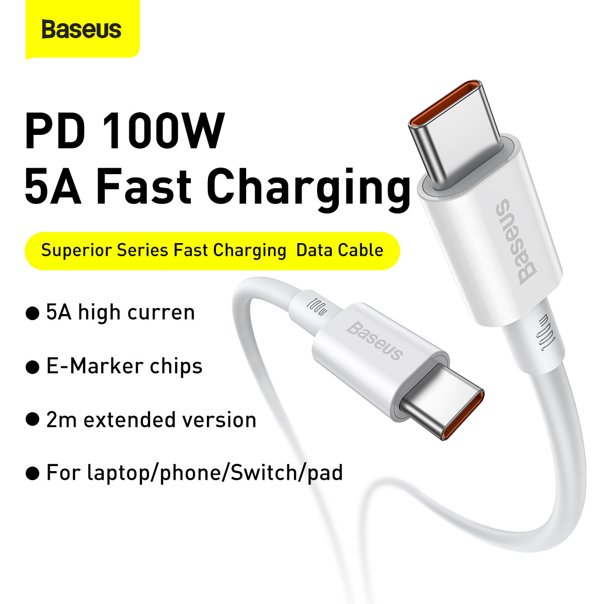 Baseus Superior Series Fast Charging Data Cable Type-C - Type-C 100W 1m