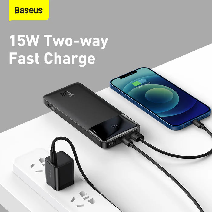 Baseus Bipow Series Digital Display Power Bank 10000mAh 15W - Black