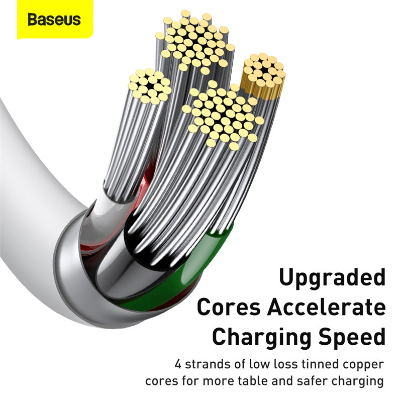 Baseus Superior Series Fast Charging Data Cable USB to iOS 2.4A 1M - White