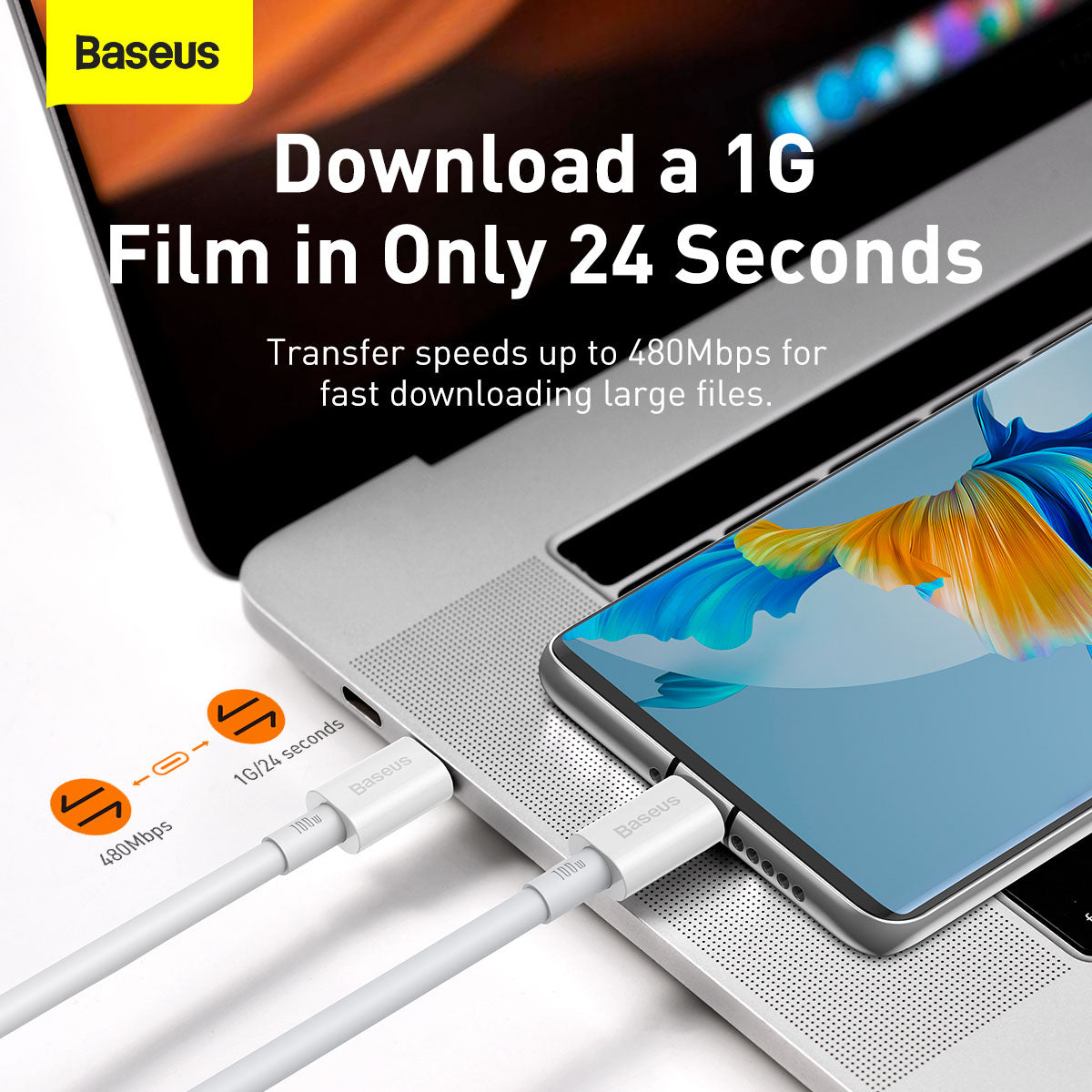Baseus Superior Series Fast Charging Data Cable Type-C - Type-C 100W 1m