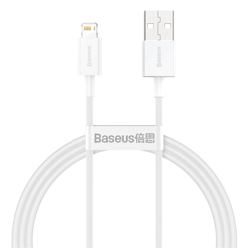 Baseus Superior Series Fast Charging Data Cable USB to iOS 2.4A 1M - White
