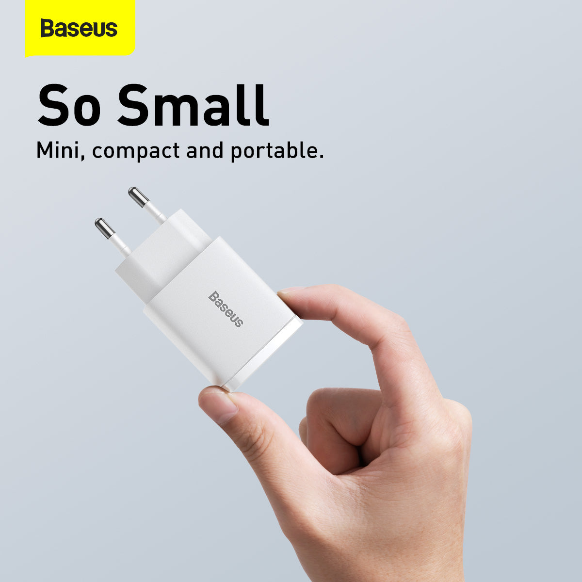 Baseus Compact Fast Charger with 1 USB-A and 1 USB Type-C 20W