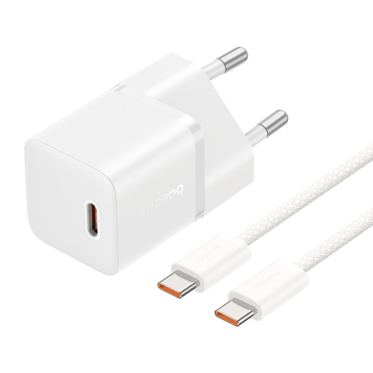 Baseus GaN5 Fast Charger(Mini) 1C 20W EU (With: Baseus Dynamic 3 Series Fast Charging Data Cable Type C to Type C 100W 1m