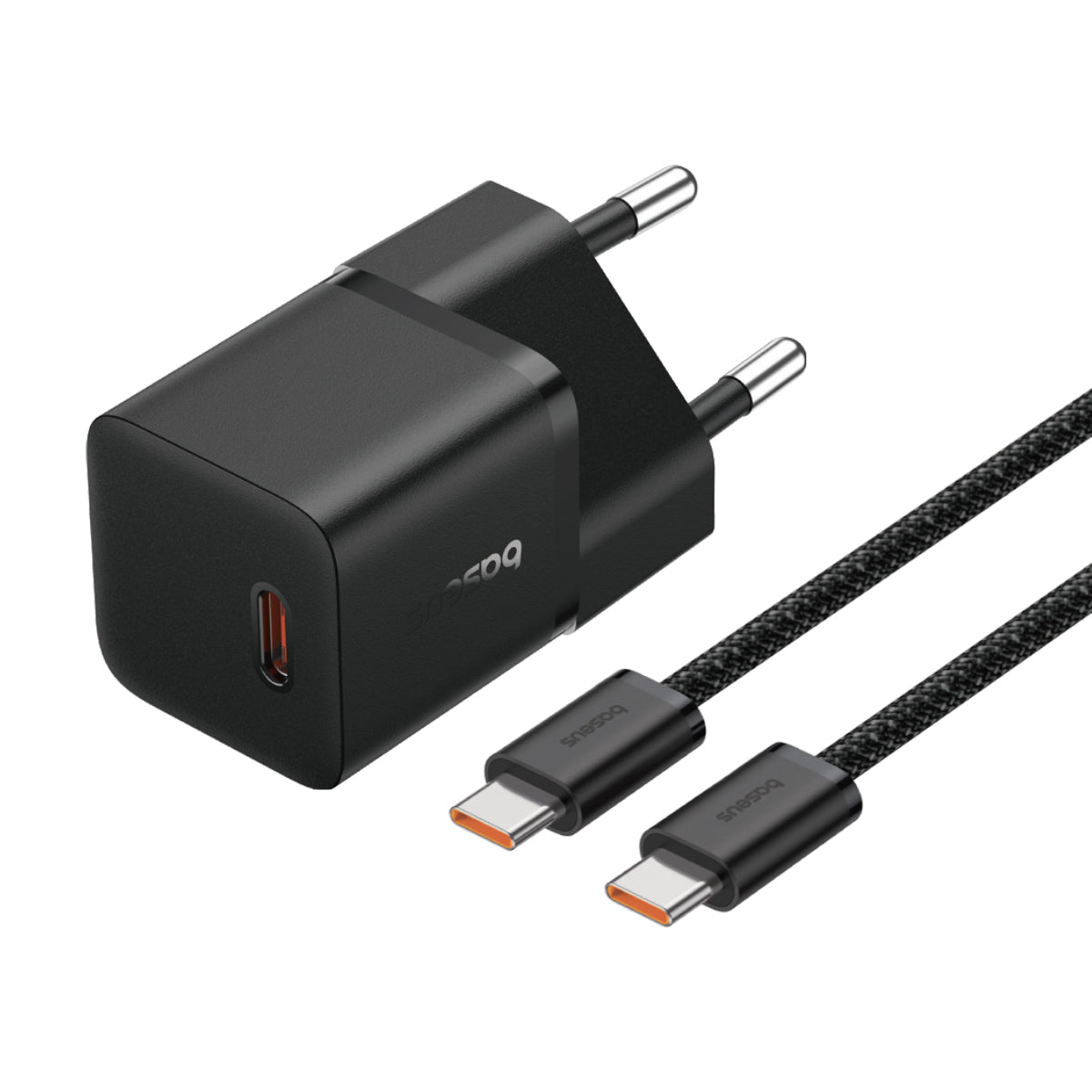 Baseus GaN5 Fast Charger(Mini) 1C 20W EU (With: Baseus Dynamic 3 Series Fast Charging Data Cable Type C to Type C 100W 1m
