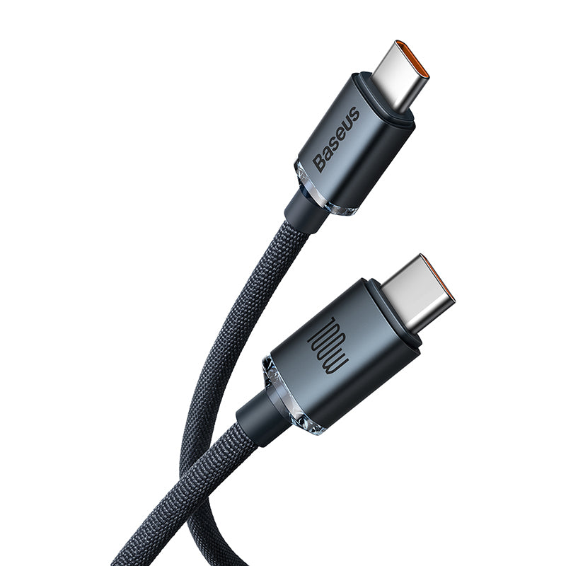Baseus Crystal Shine Series Fast Charging Data Cable Type C to Type C 100W Black