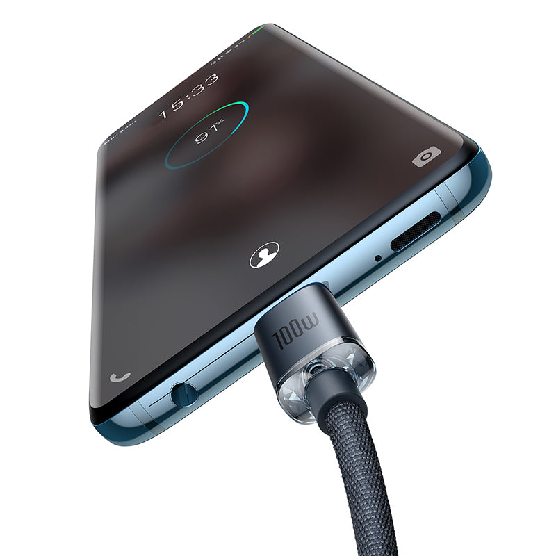 Baseus Crystal Shine Series Fast Charging Data Cable Type C to Type C 100W Black