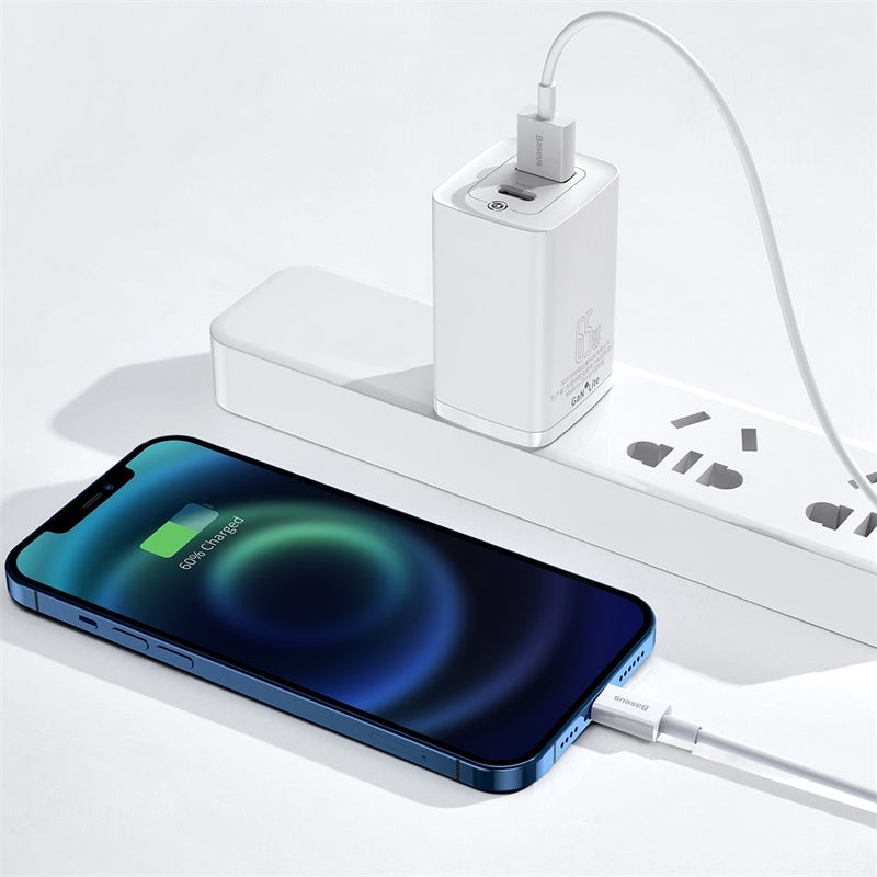 Baseus Superior Series Fast Charging Data Cable USB to iOS 2.4A 1M - White