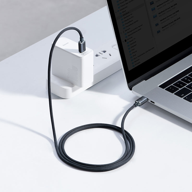 Baseus Crystal Shine Series Fast Charging Data Cable Type C to Type C 100W Black