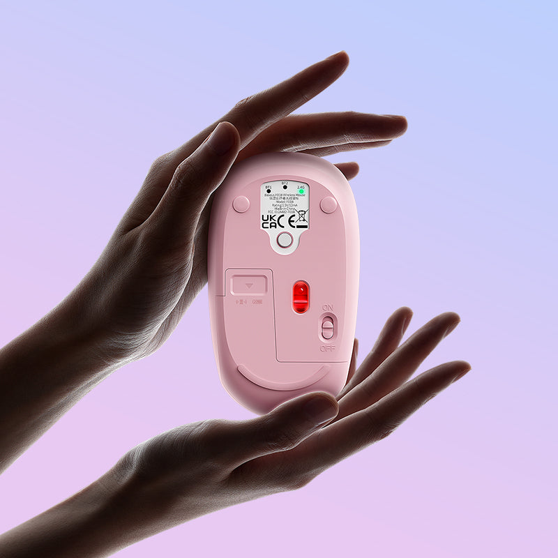 Baseus F01B Tri-Mode Wireless Mouse Baby Pink