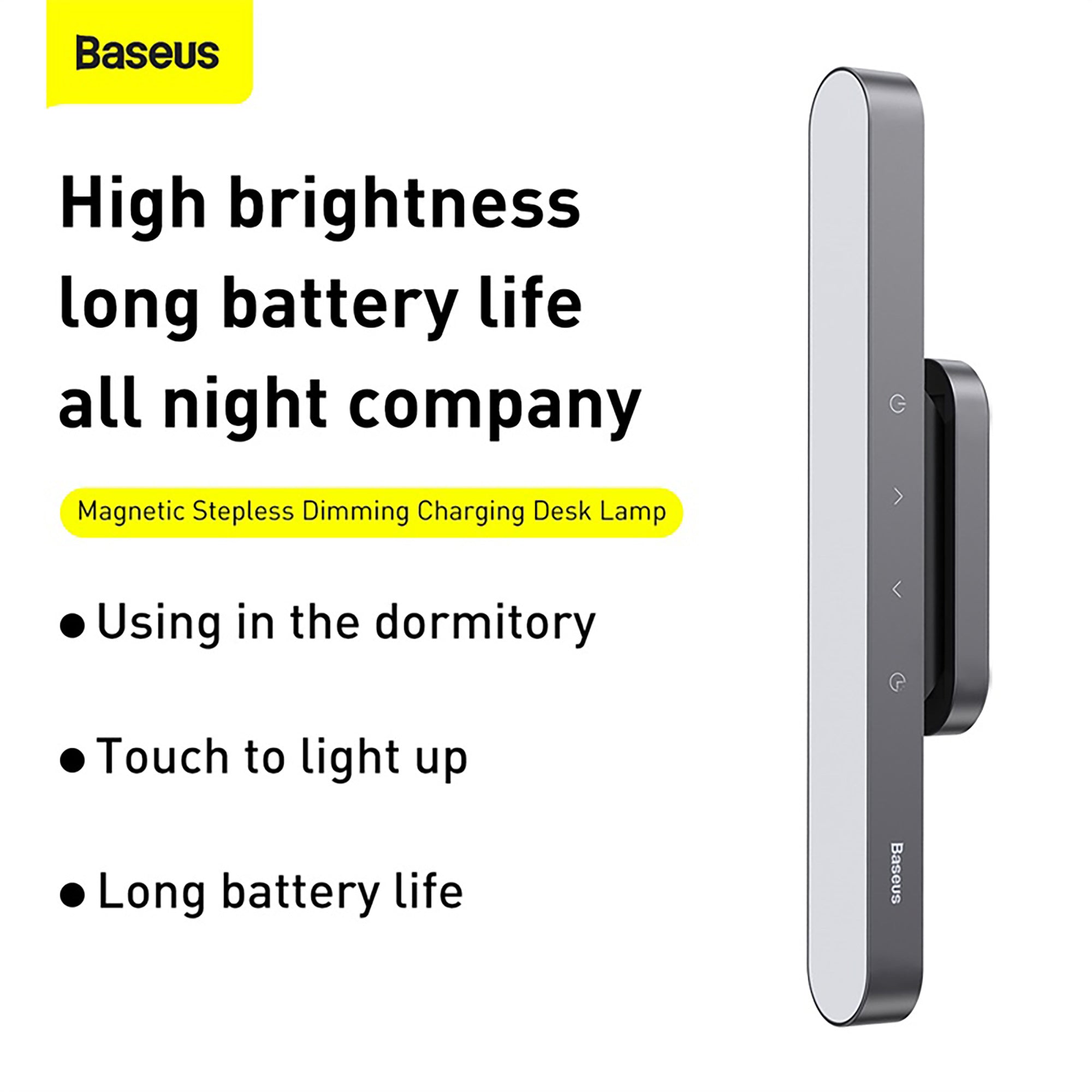 Baseus Magnetic Stepless Dimming Charging Desk Lamp Deep - Gray