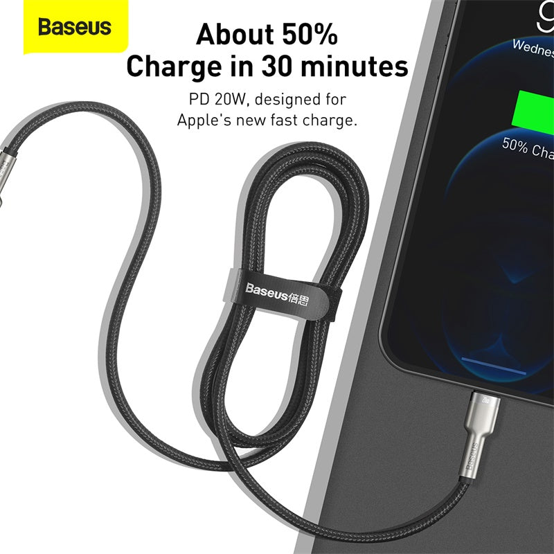 Baseus Cafule Series Metal Type-C to Lightning 20W Data Charging Cable