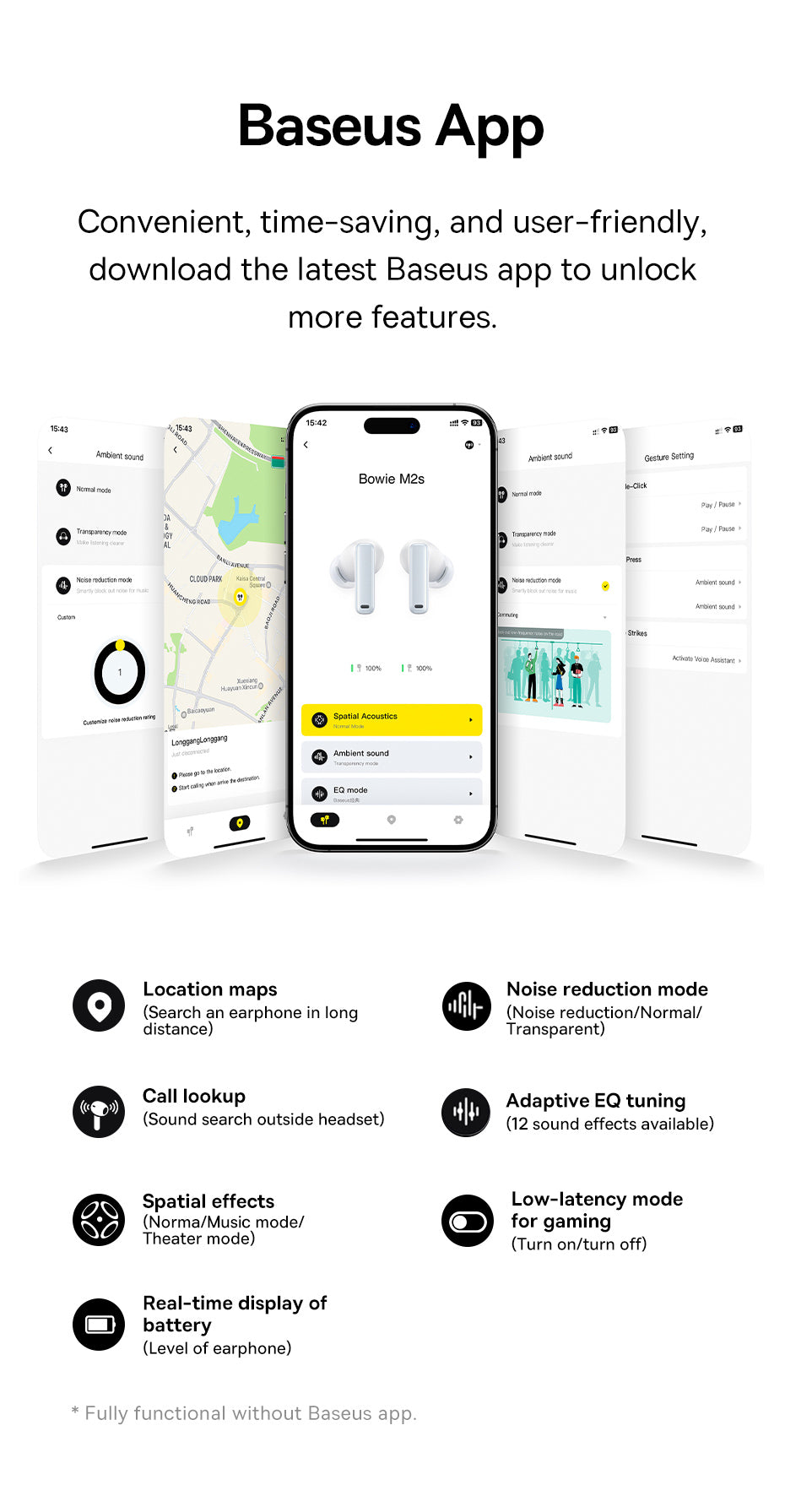 Baseus M2S Bowie Series True Wireless Earphones