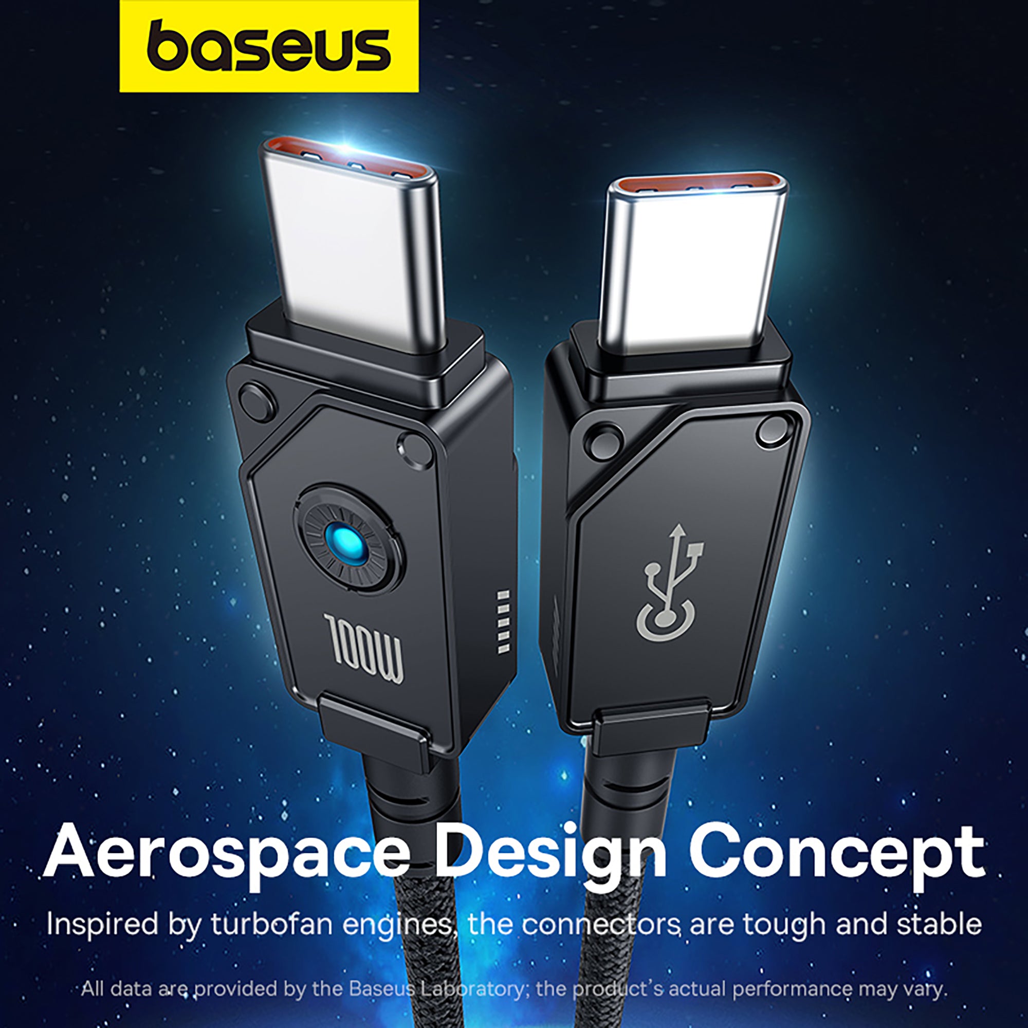 Baseus Unbreakable Series Fast Charging Data Cable Type C to Type C 100W 2m Cluster Black