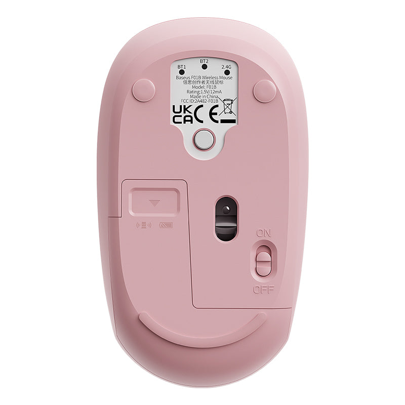 Baseus F01B Tri-Mode Wireless Mouse Baby Pink