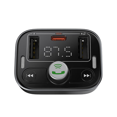 Baseus S-09 Pro Series Car FM Transmitter Cluster - Black