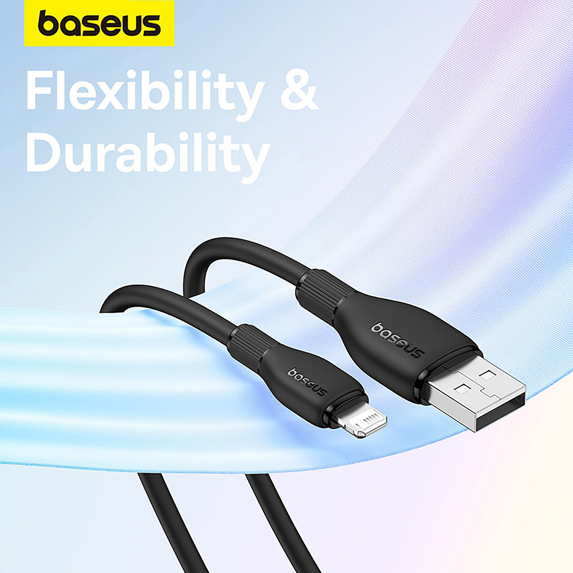 Baseus Pudding Series Fast Charging Cable USB to iP 2.4A 1.2m - Cluster Black
