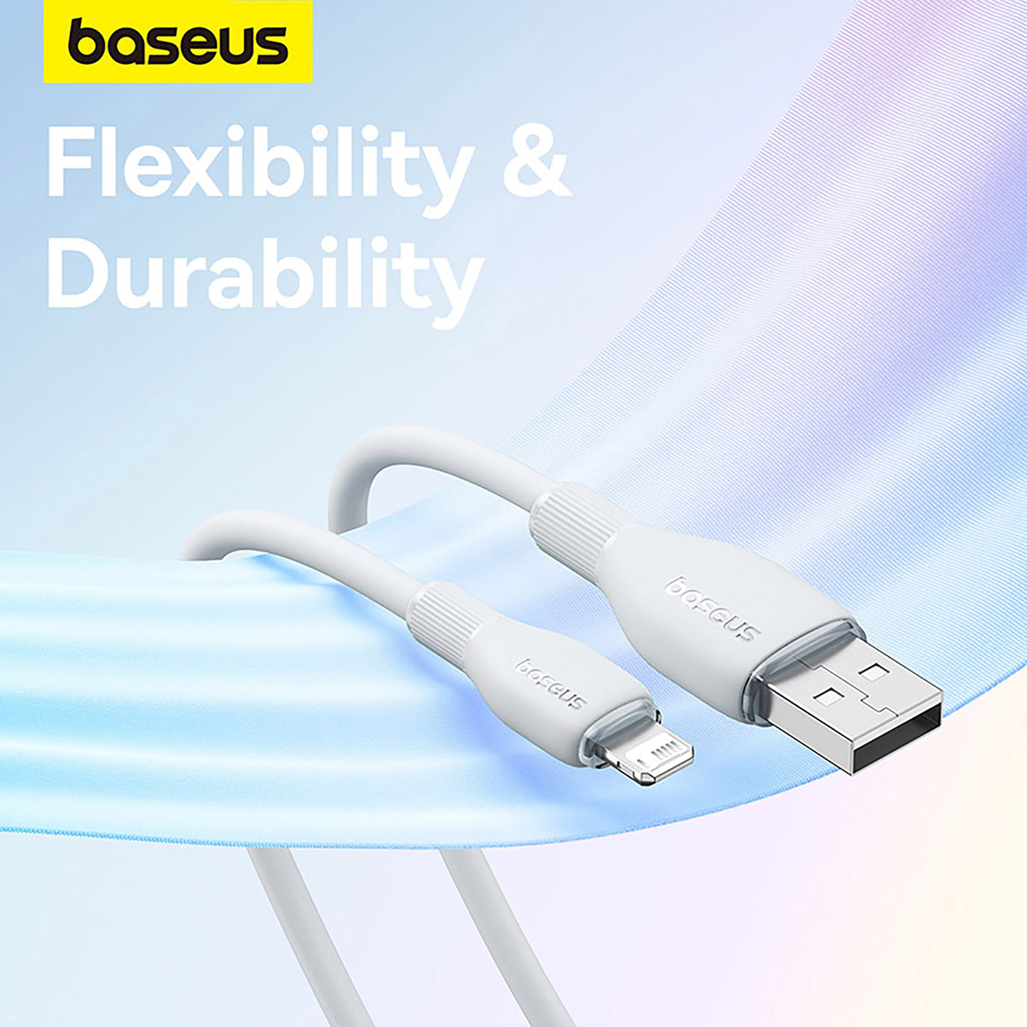 Baseus Pudding Series Fast Charging Cable USB to iP 2.4A 1.2m - Stellar White