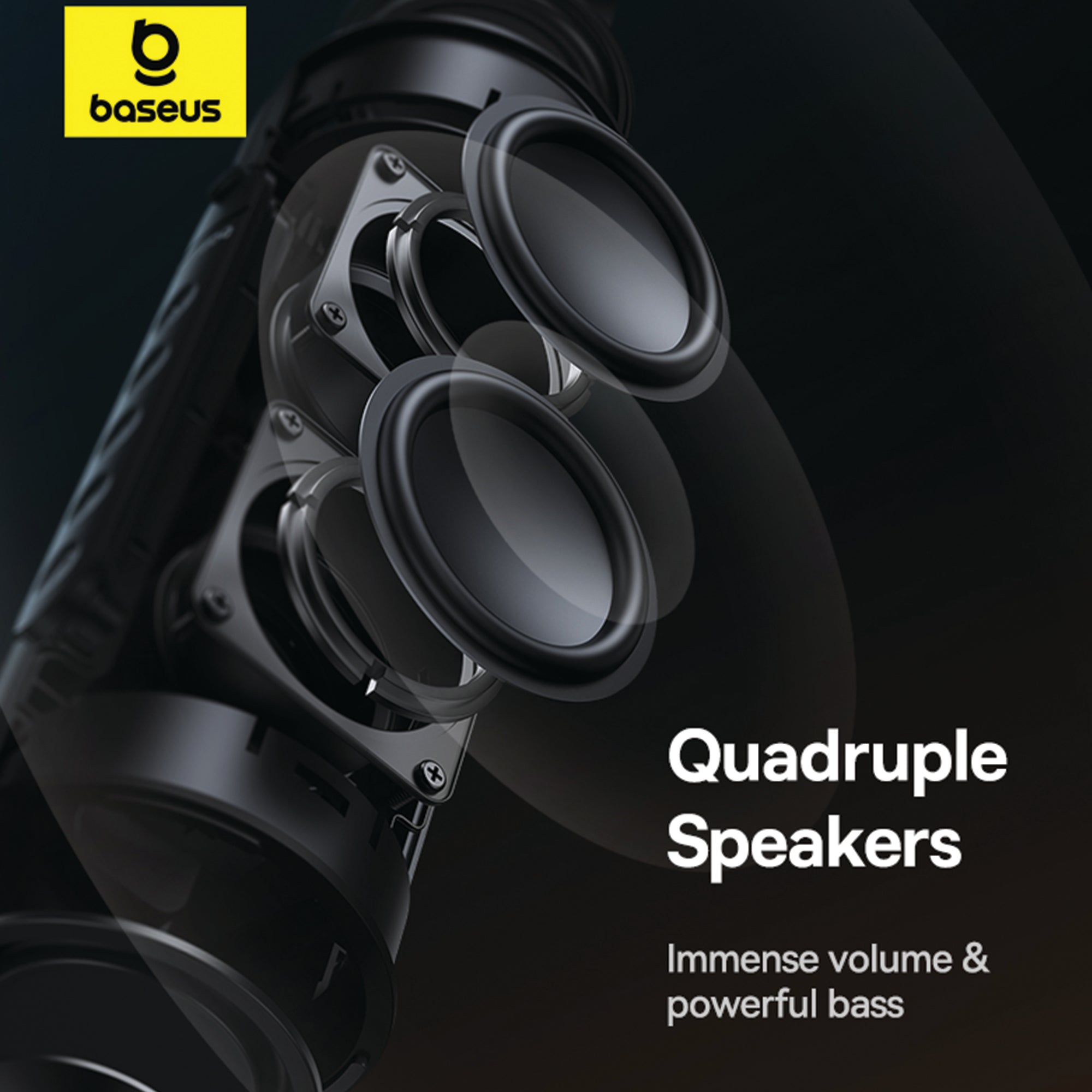 Baseus AeQur VO20 Portable Wireless Speaker - Cluster Black