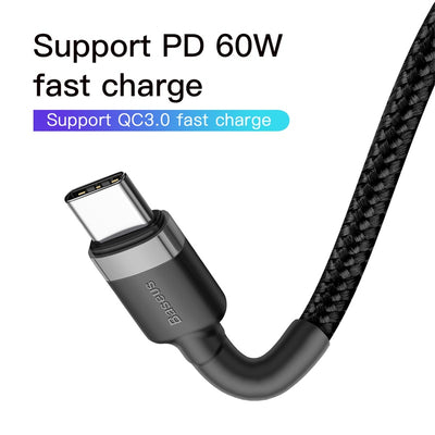 Baseus Cafule Series Fast Charging and Data Cable Type C to Type C 60W 1M Black