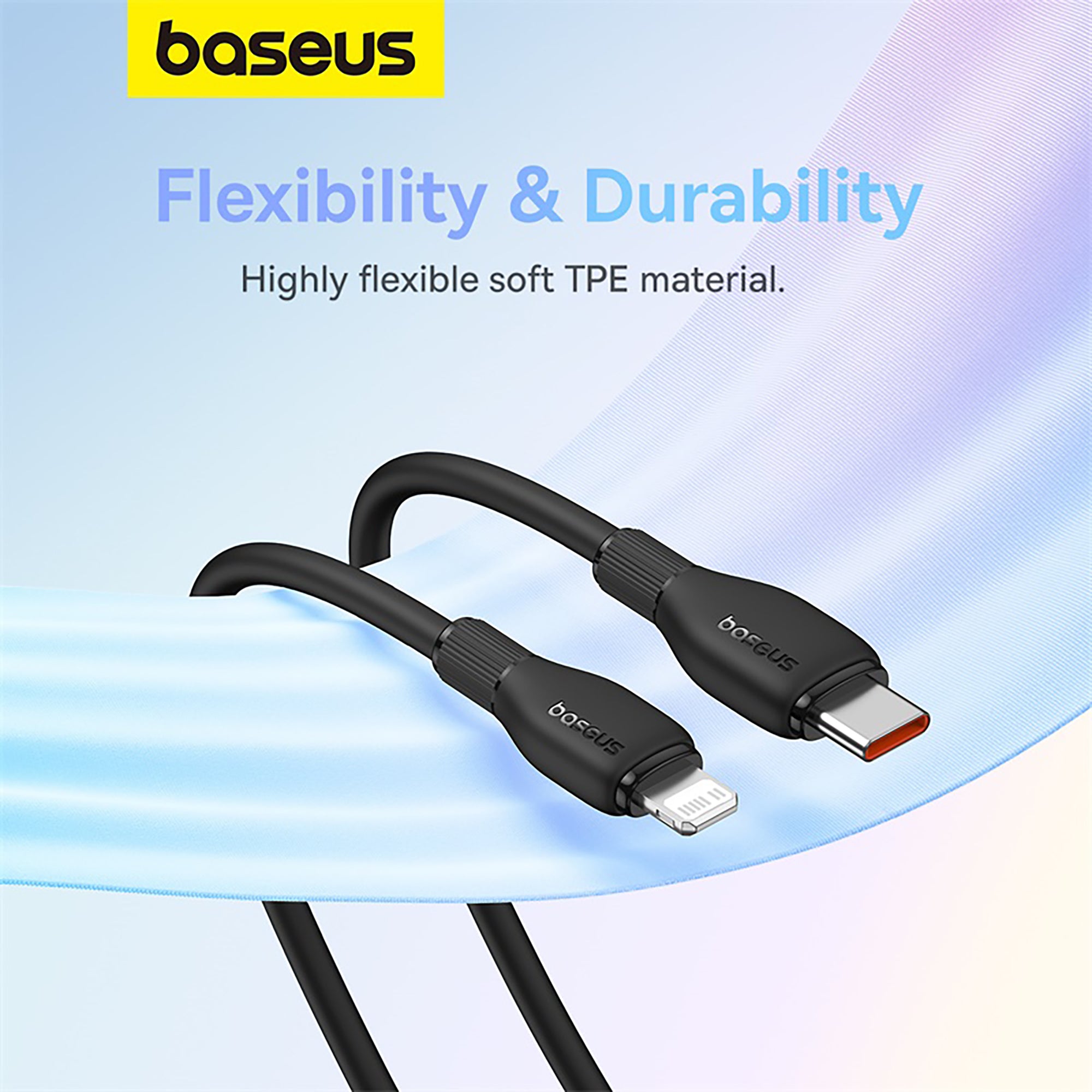 Baseus Pudding Series Fast Charging Cable Type-C to iP 20W 1.2m - Cluster Black