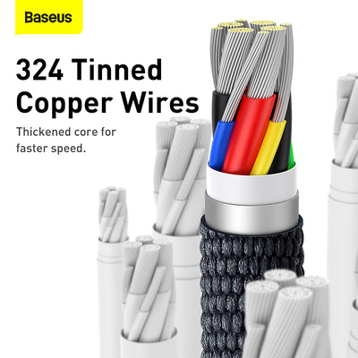 Baseus Crystal Shine Series Fast Charging Data Cable Type C to Type C 100W Black