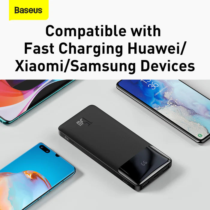 Baseus Bipow Series Digital Display Power Bank 10000mAh 15W - Black