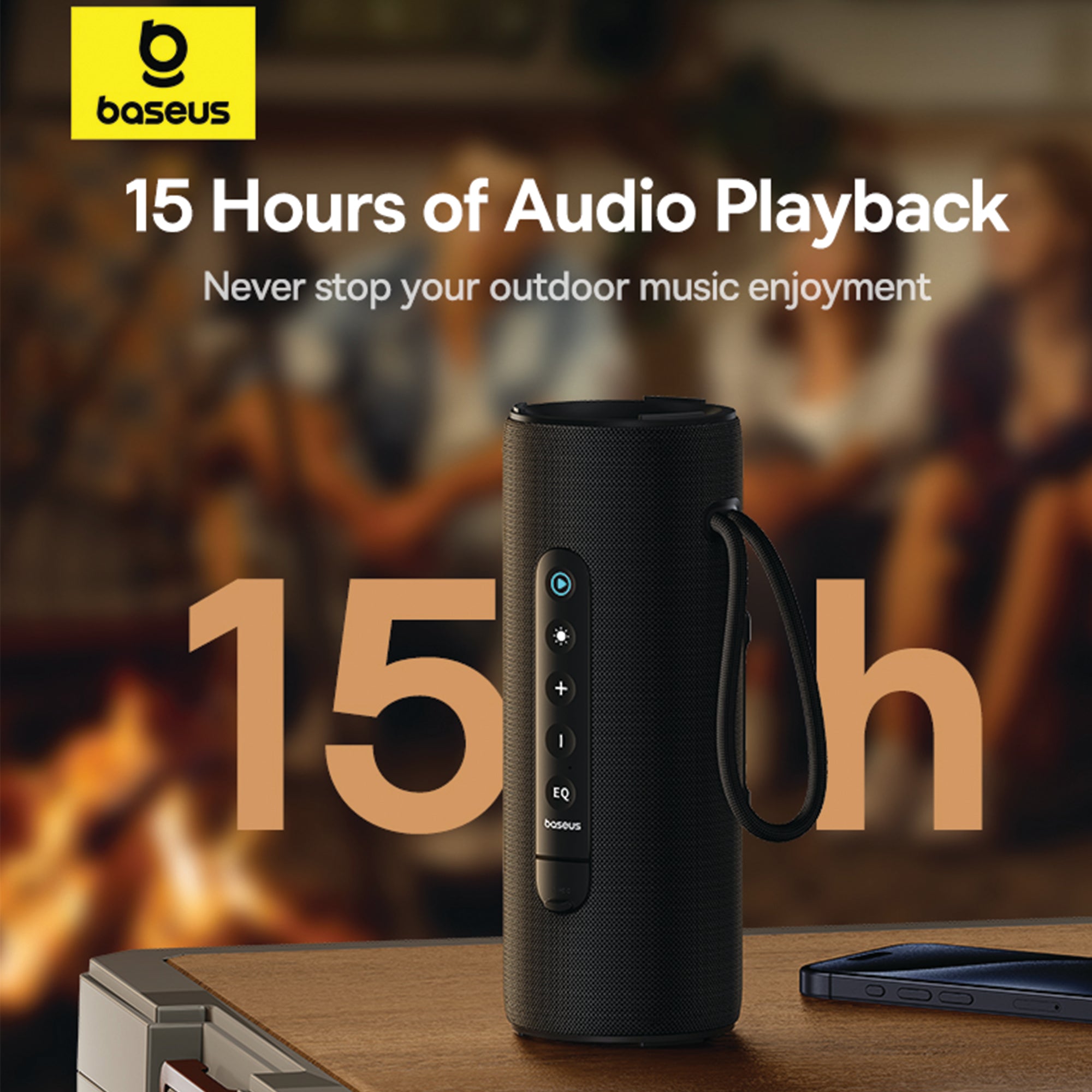 Baseus AeQur VO20 Portable Wireless Speaker - Cluster Black