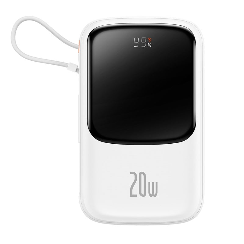 Baseus Qpow Pro Digital Display Fast Charge Power Bank 10000mAh 20W iOS White
