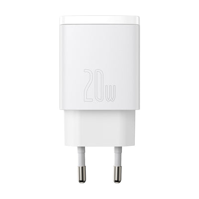 Baseus Compact Fast Charger with 1 USB-A and 1 USB Type-C 20W