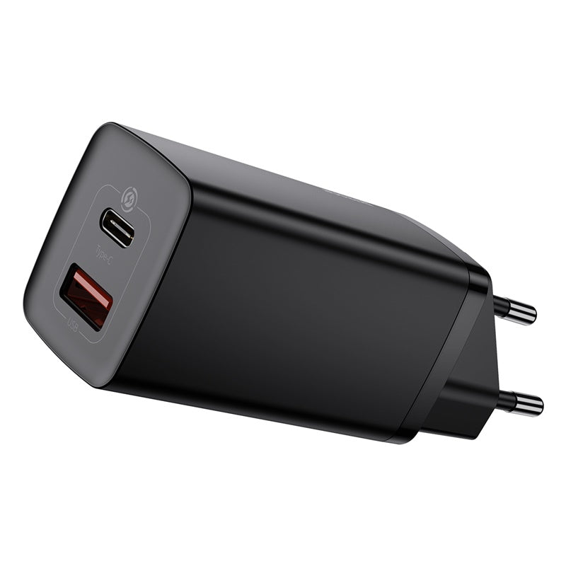 Baseus GaN2 Lite Quick Charger 65W Type-C & USB EU - Black