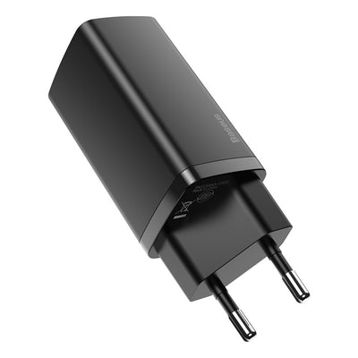 Baseus GaN2 Lite Quick Charger 65W Type-C & USB EU - Black
