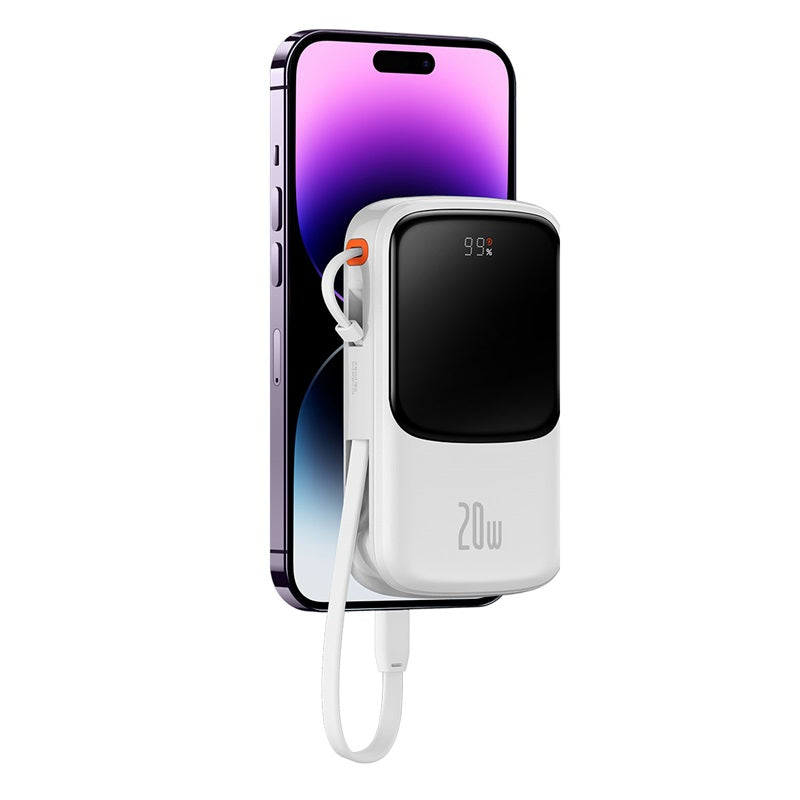 Baseus Qpow Pro Digital Display Fast Charge Power Bank 10000mAh 20W iOS White