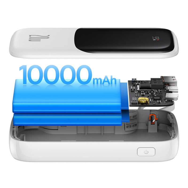 Baseus Qpow Pro Digital Display Fast Charge Power Bank 10000mAh 20W iOS White