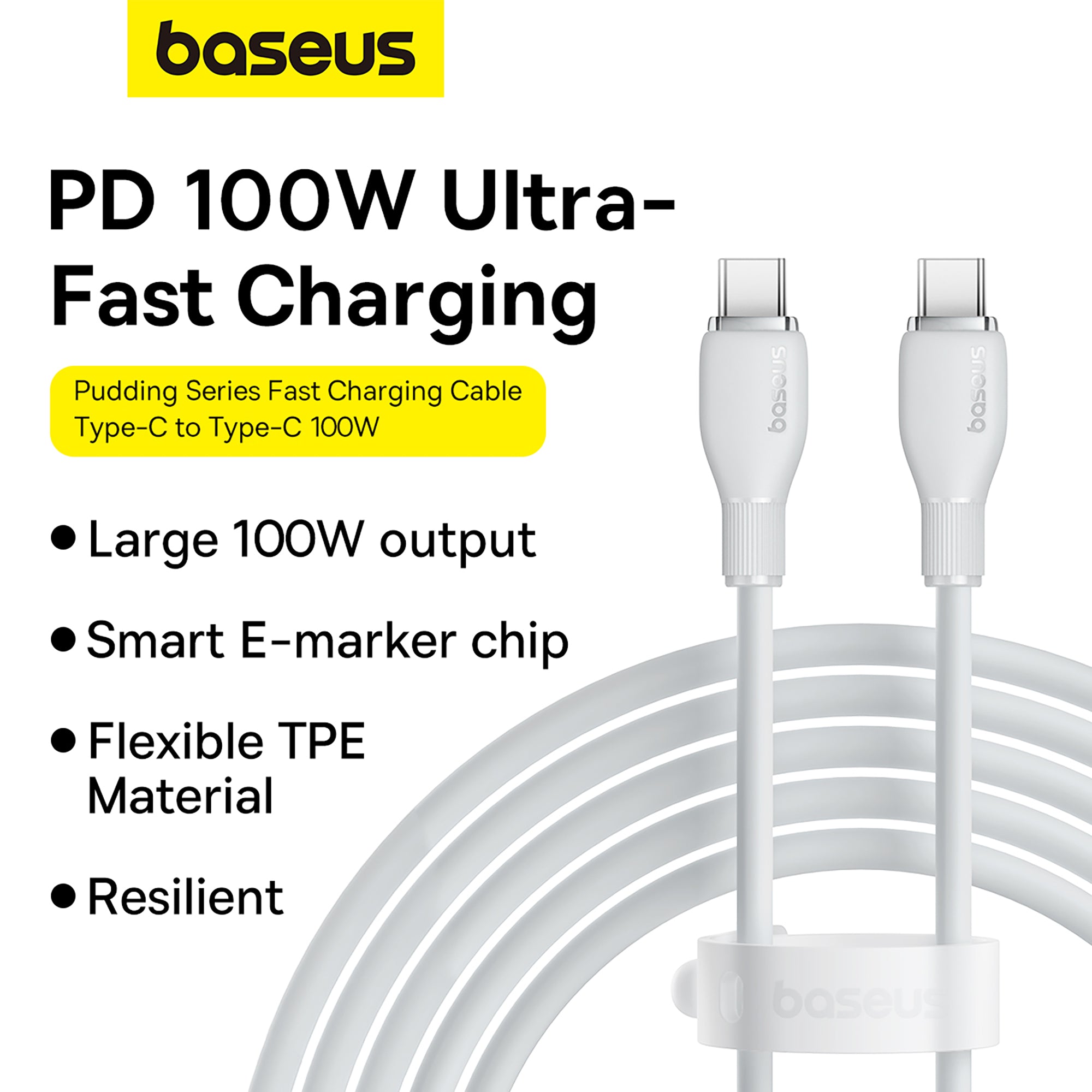 Baseus Pudding Series Fast Charging Cable Type C to Type C 100W 2m