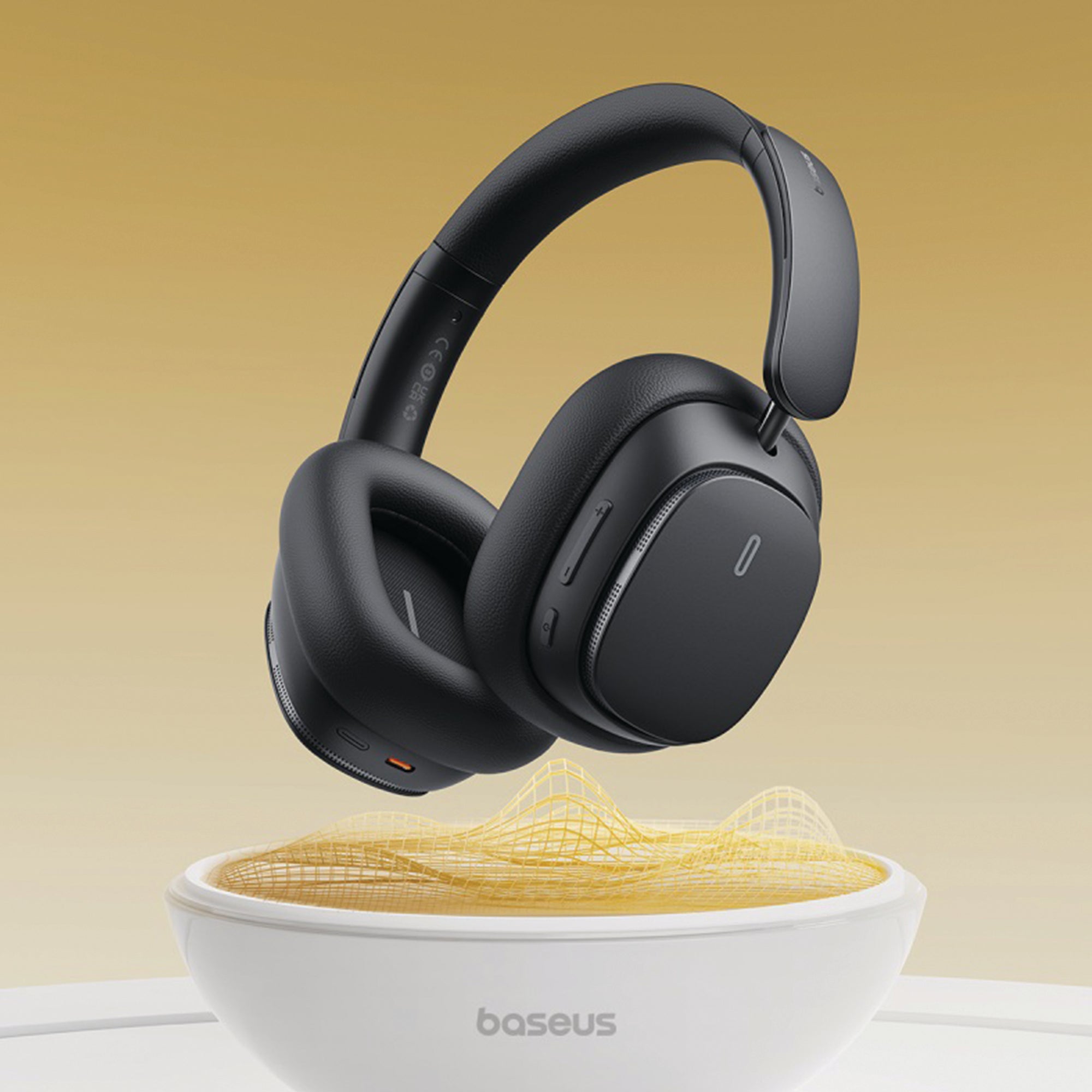 Baseus Bowie H1 Pro Noise-Cancellation Wireless Headphones - Cluster Black