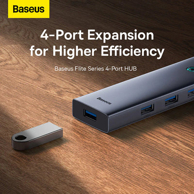Baseus Ultrajoy Series Type C to 4-Port USB 3.0 Smart HUB